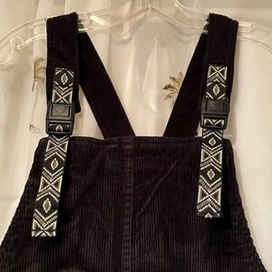 Kavu Corduroy Overalls with Aztec Patterned Straps